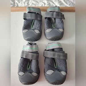 SlowTon Dog Shoes Breathable Paw Protector Anti Slip Dog Boots Grey Size 6